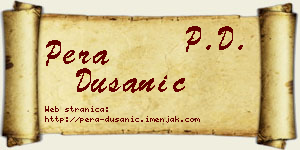 Pera Dušanić vizit kartica